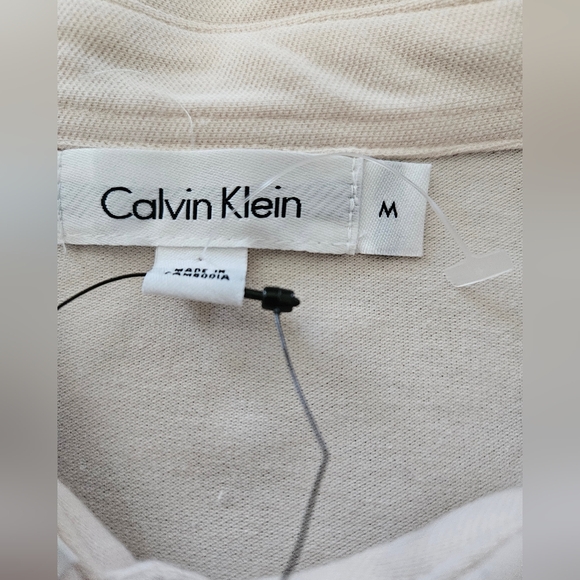 NWT - Calvin Klein Cotton Stretch Light Pink Polo Shirt - Size M - Picture 6 of 9